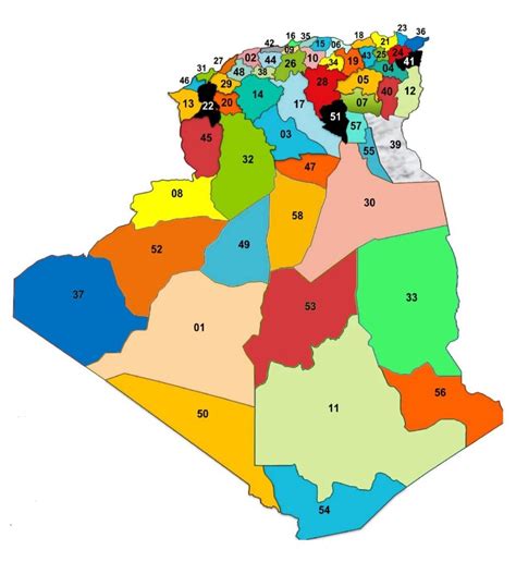 ارقام الولايات في الجزائر